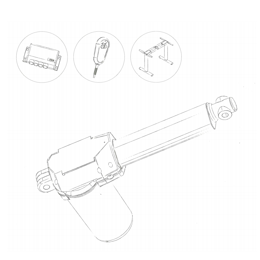 Mini Leictreach Actuator Líneach Slat Brúigh